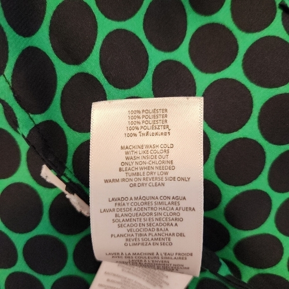 Michael Kors Green and black button up shirt, size small - Picture 8 of 9